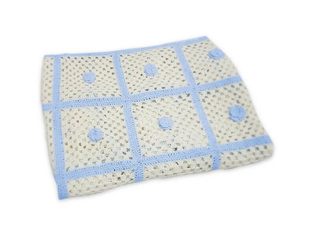 Βρεφική Κουβέρτα Χειροποίητη Γαρύφαλλο | Γαρύφαλλο - Λευκά Είδη